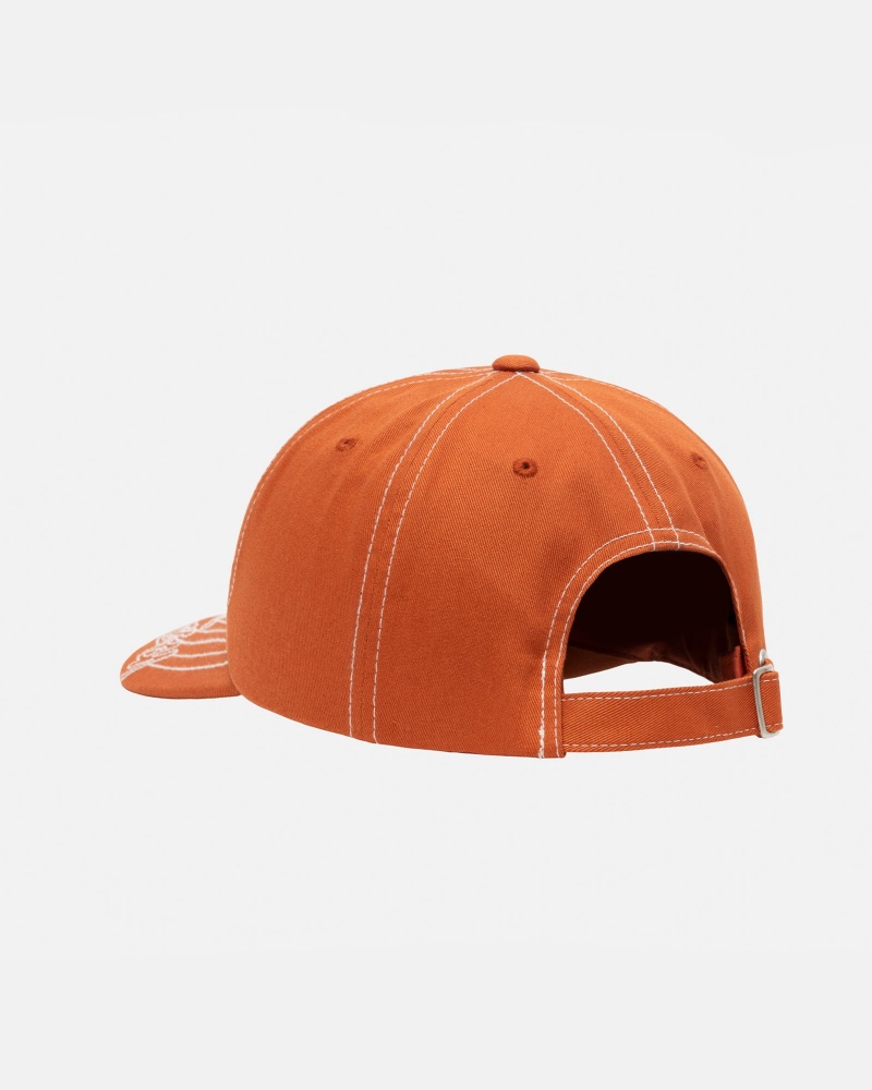 Burnt Orange Stüssy Low Pro Basic Stitch Strapback | BNZY2-8510