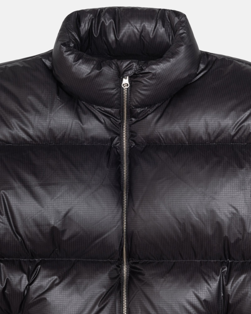 Charcoal Stüssy Down Puffer Parachute Ripstop | VOSL3-1782