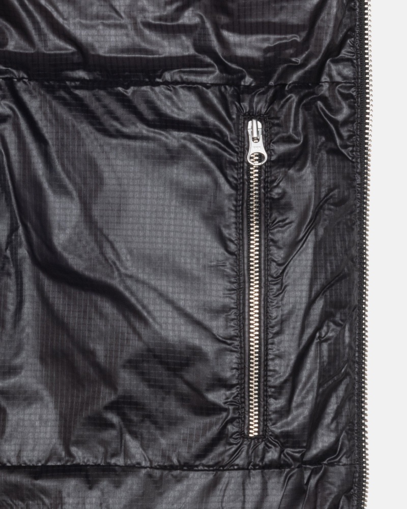 Charcoal Stüssy Down Puffer Parachute Ripstop | VOSL3-1782