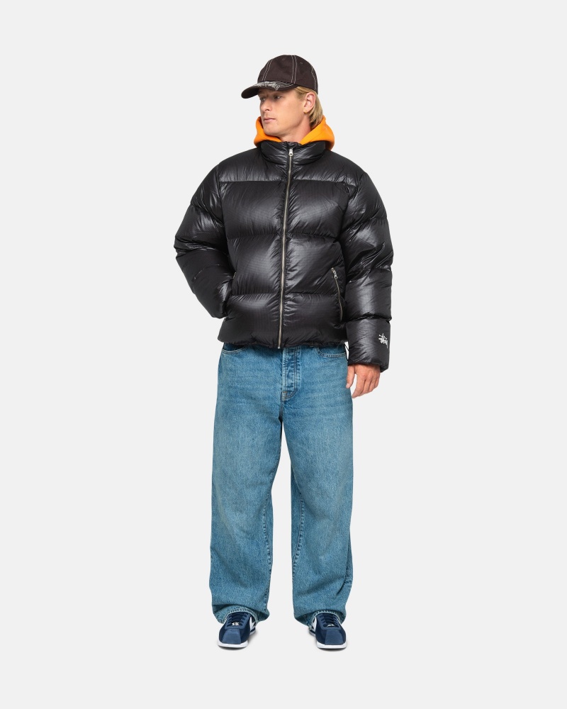 Charcoal Stüssy Down Puffer Parachute Ripstop | VOSL3-1782