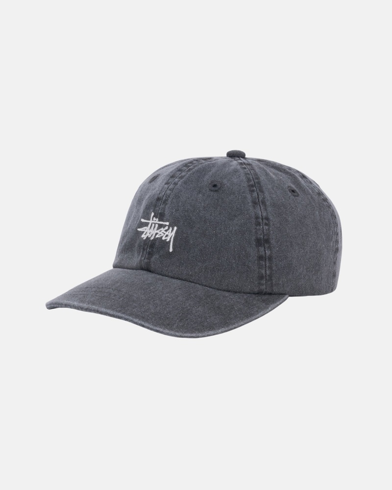 Charcoal Stüssy Low Pro Basic Washed Strapback | VEQR-58472