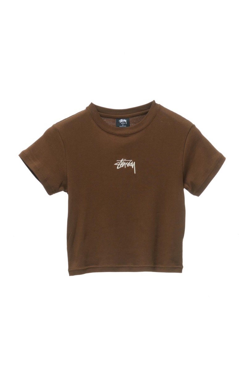 Coffee Stüssy Graffiti Rib Tee | VJHCGD-453