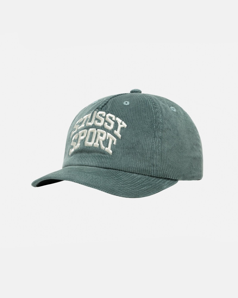 Dark Teal Stüssy Mid-Depth Sport Arch Strapback | AHLX-84126