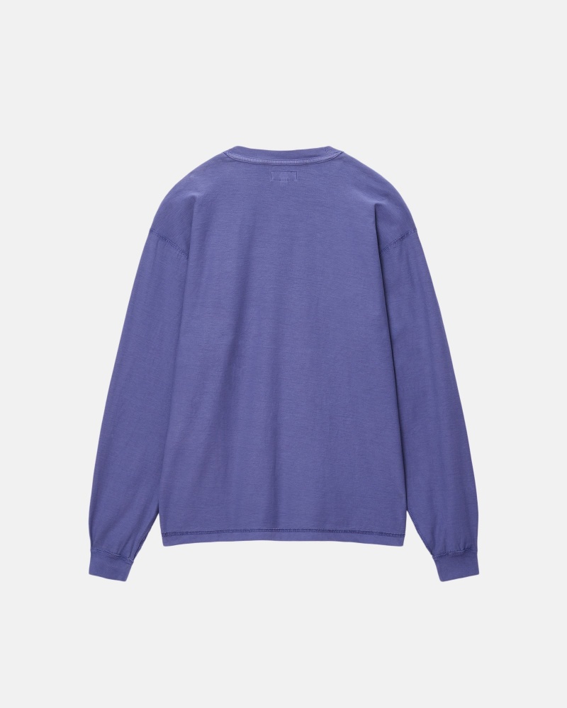 Deep Cobalt Stüssy Lazy LS Tee | SNGR9-6234