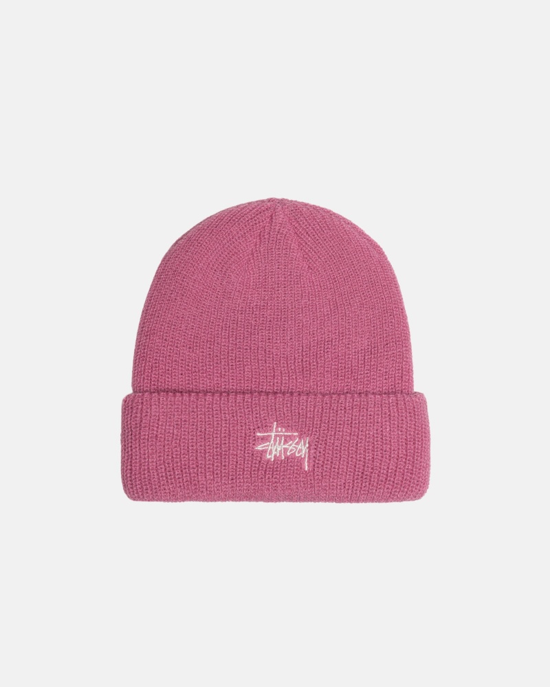 Dusty Pink Stüssy Cuff Beanie Basic | EVUF-42637