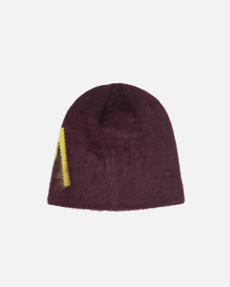 Eggplant Stüssy Skullcap Brushed Out Stock | DSUN-36574