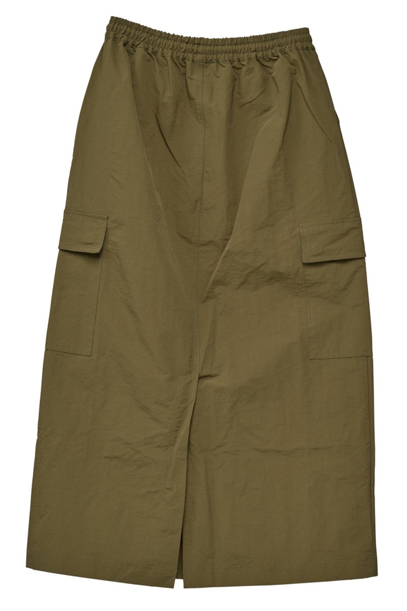 Flight Green Stüssy Nylon Cargo Midi Skirt | UZGPMS-458