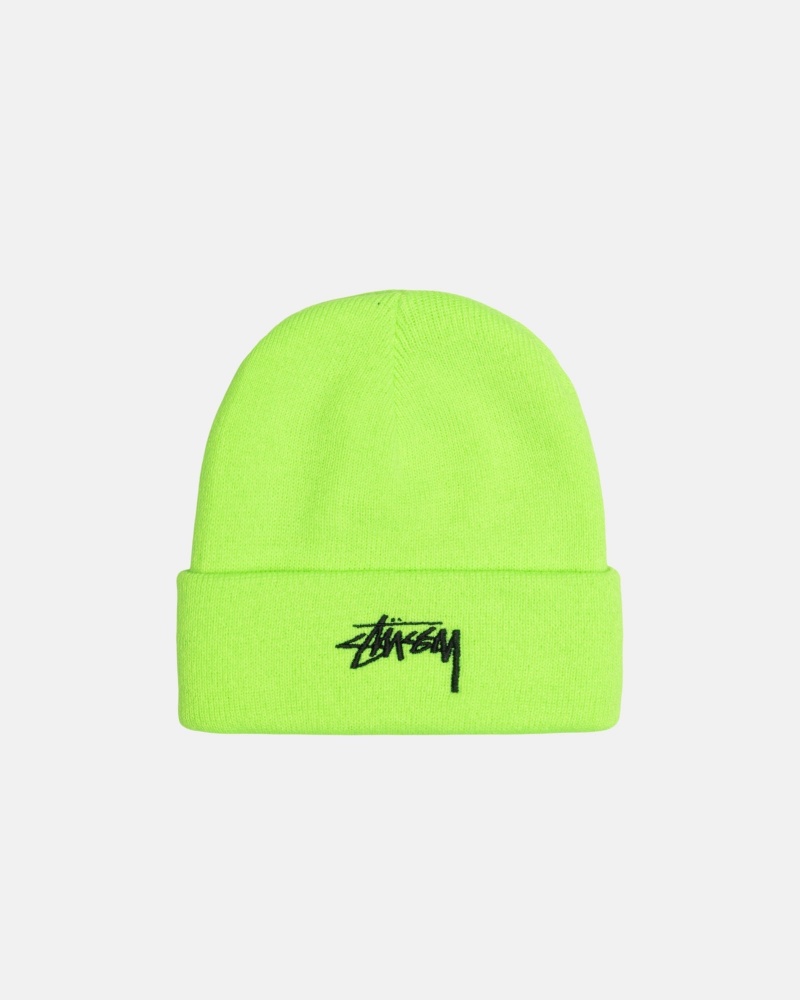 Flo Green Stüssy Cuff Beanie Stock | EGSH6-2534