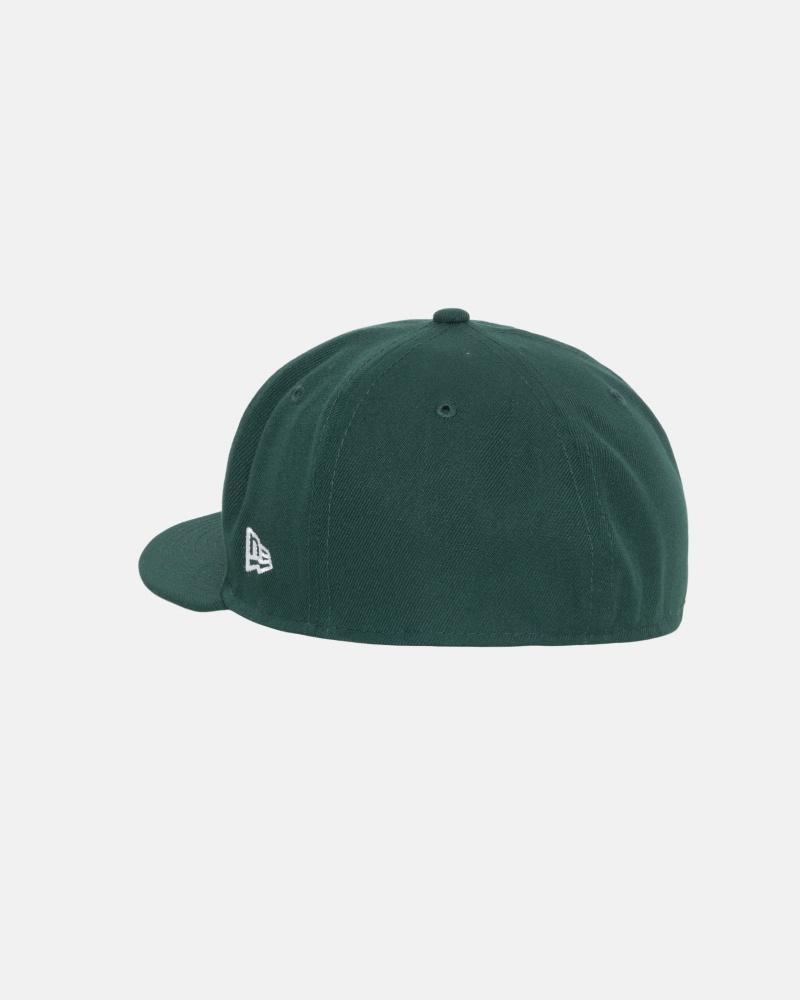 Forest Green Stüssy New Era 59Fifty Curly S | PCDH4-1265