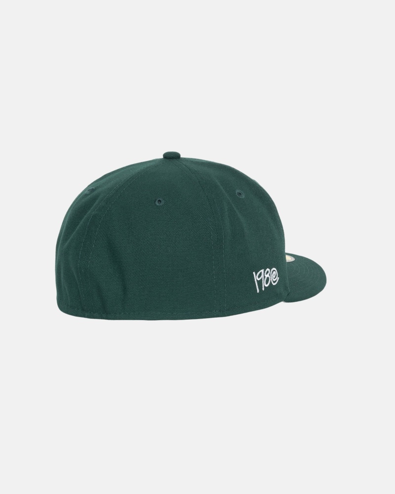 Forest Green Stüssy New Era 59Fifty Curly S | PCDH4-1265