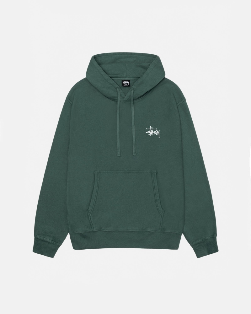 Forest Stüssy Basic Stussy Hoodie Pigment Dyed | UVOD-41573