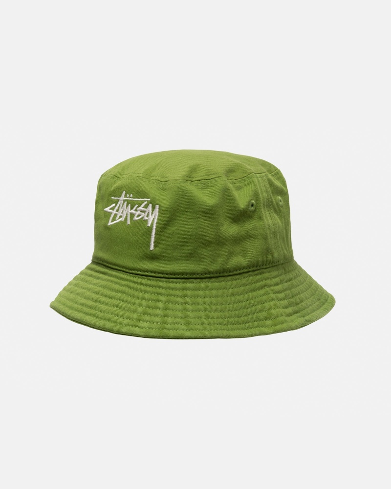 Grass Stüssy Bucket Hat Big Stock | UQTR1-6349