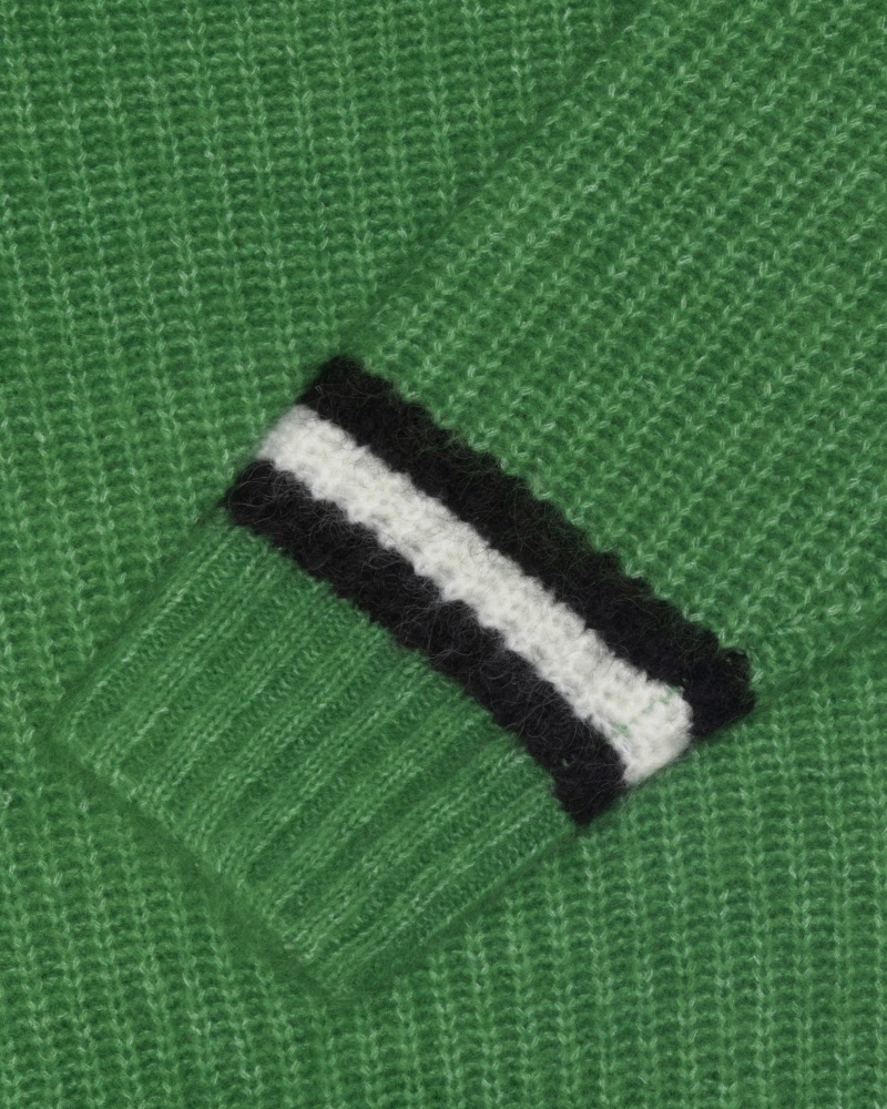 Green Stüssy Mohair Tennis Sweater | YUIG-10983