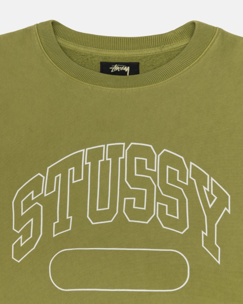 Green Stüssy Varsity Oversized Crew | ICHG2-8170