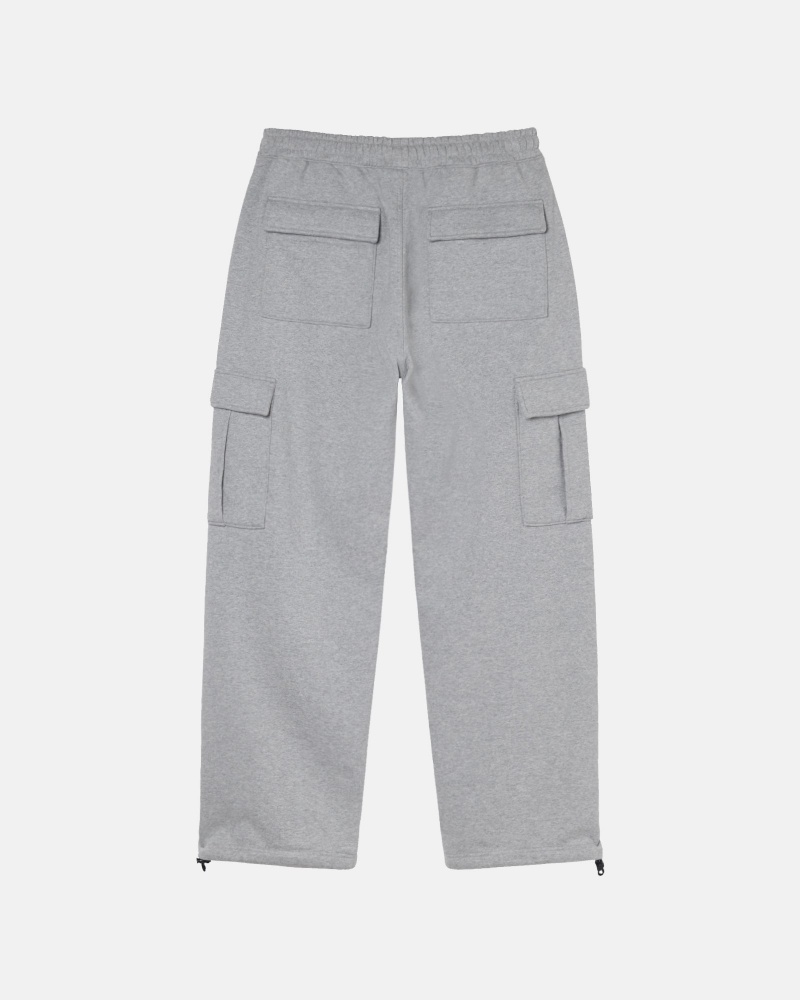 Grey Heather Stüssy Sport Cargo Fleece Pant | MZGE2-3187