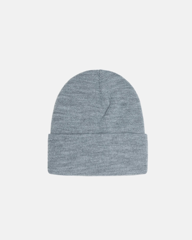 Grey Heather Stüssy Stock Cuff Beanie | CRUB2-4703