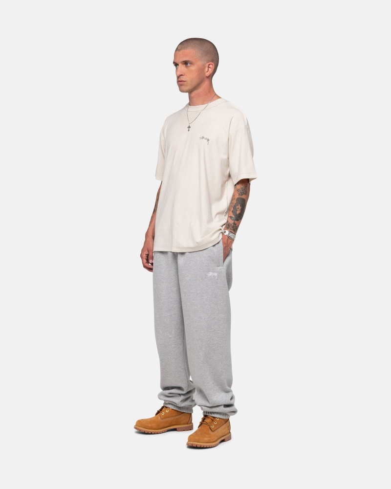 Grey Heather Stüssy Stock Logo Sweatpant | OUAC0-7945