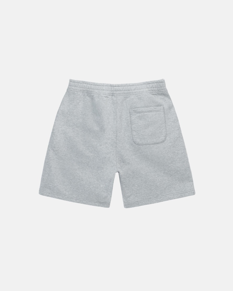 Grey Heather Stüssy Stock Logo Sweatshort | ROVL0-5931