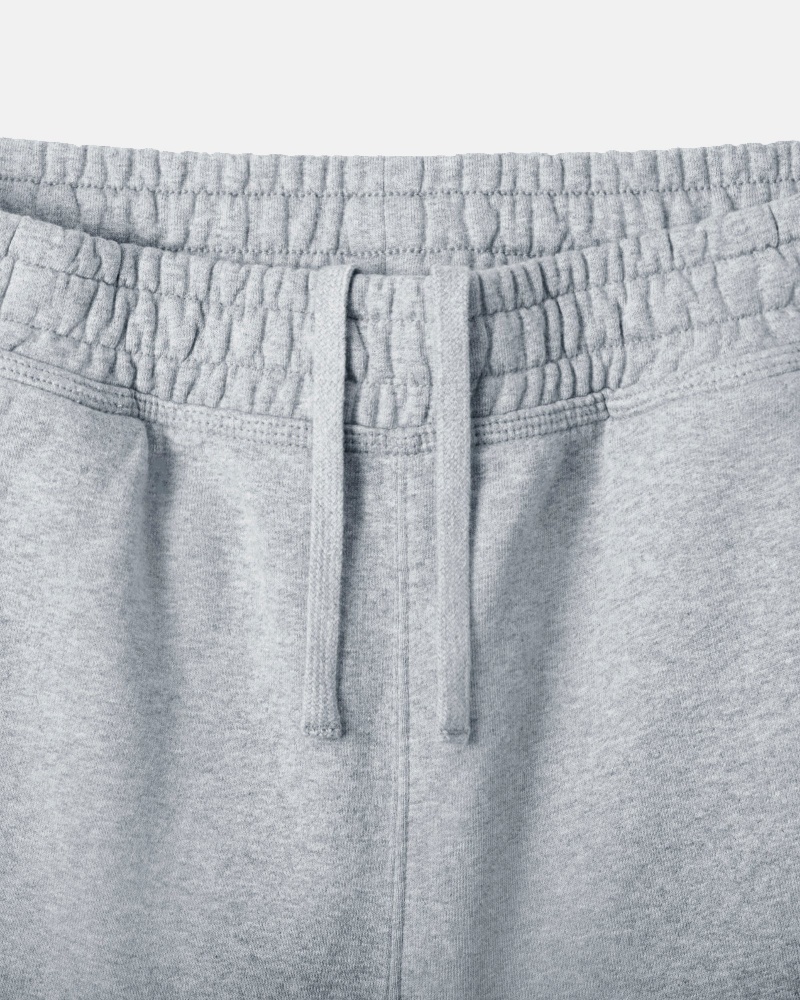 Grey Heather Stüssy Stock Logo Sweatshort | ROVL0-5931