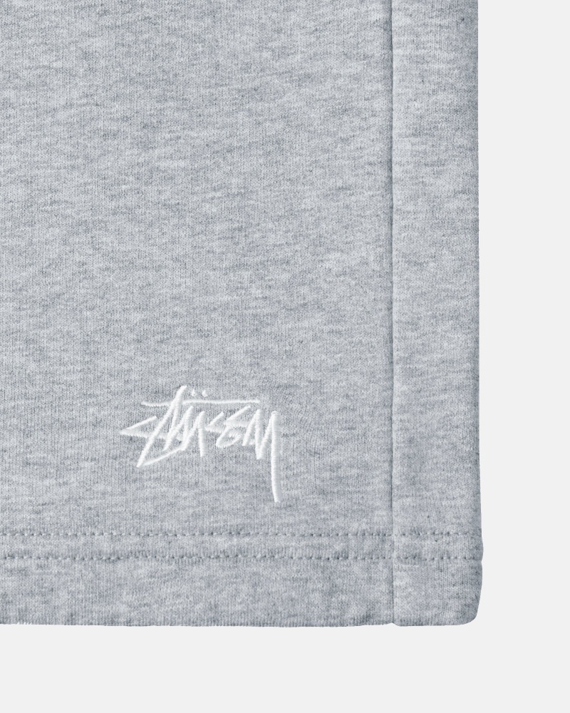 Grey Heather Stüssy Stock Logo Sweatshort | ROVL0-5931