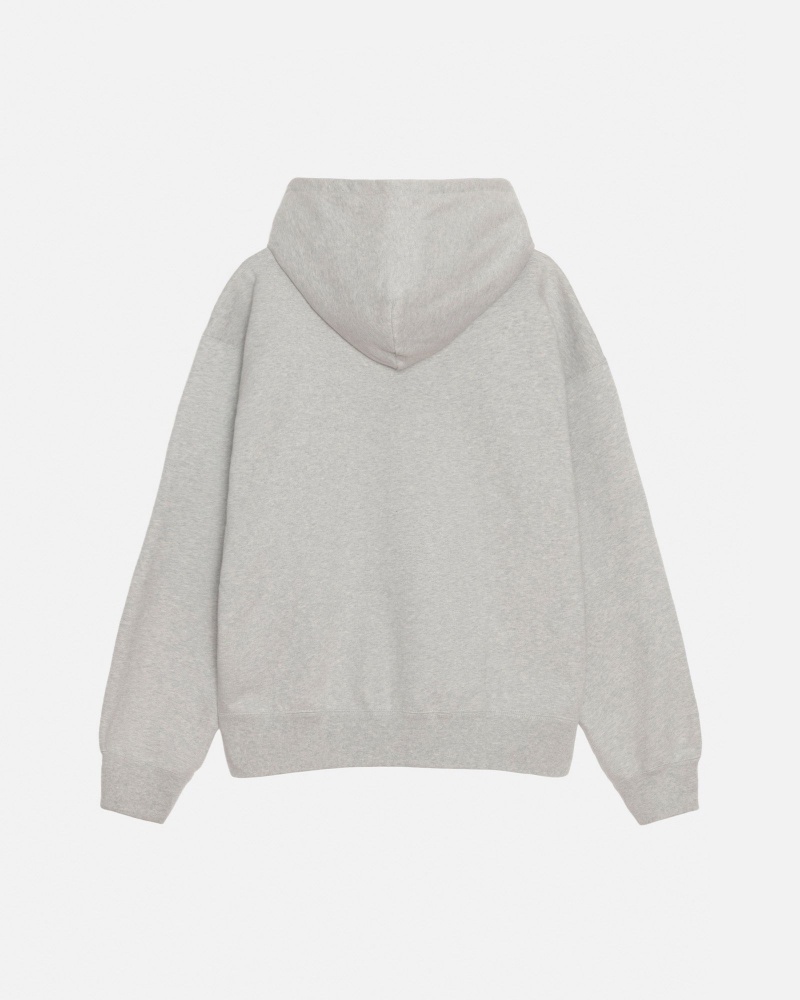 Grey Heather Stüssy & Nike Fleece Zip Hoodie | BMHJ3-1704