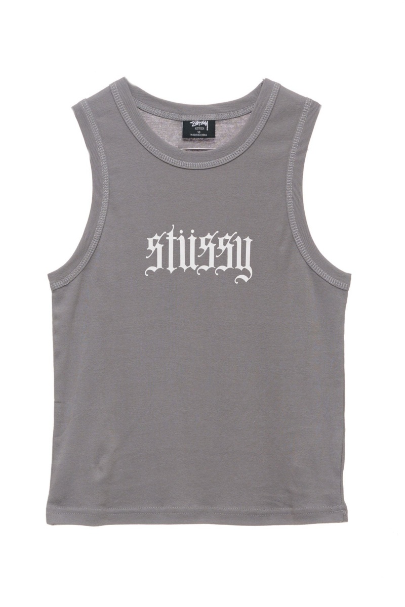 Grey Stüssy Stussy Rib Tank | HPIMLV-967