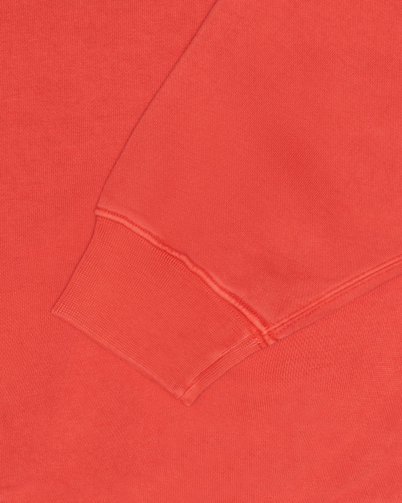 Habanero Red Stüssy & Nike Pigment Dyed Fleece Crew | WCHR4-6985