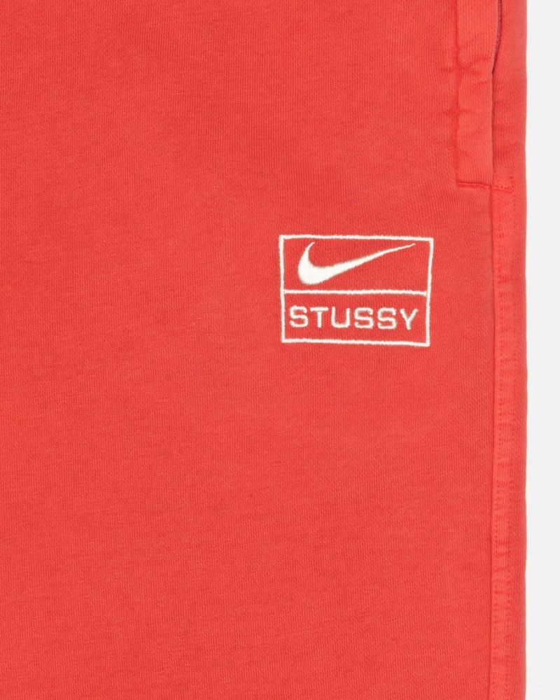 Habanero Red Stüssy & Nike Pigment Dyed Fleece Pant | DJZQ9-7682