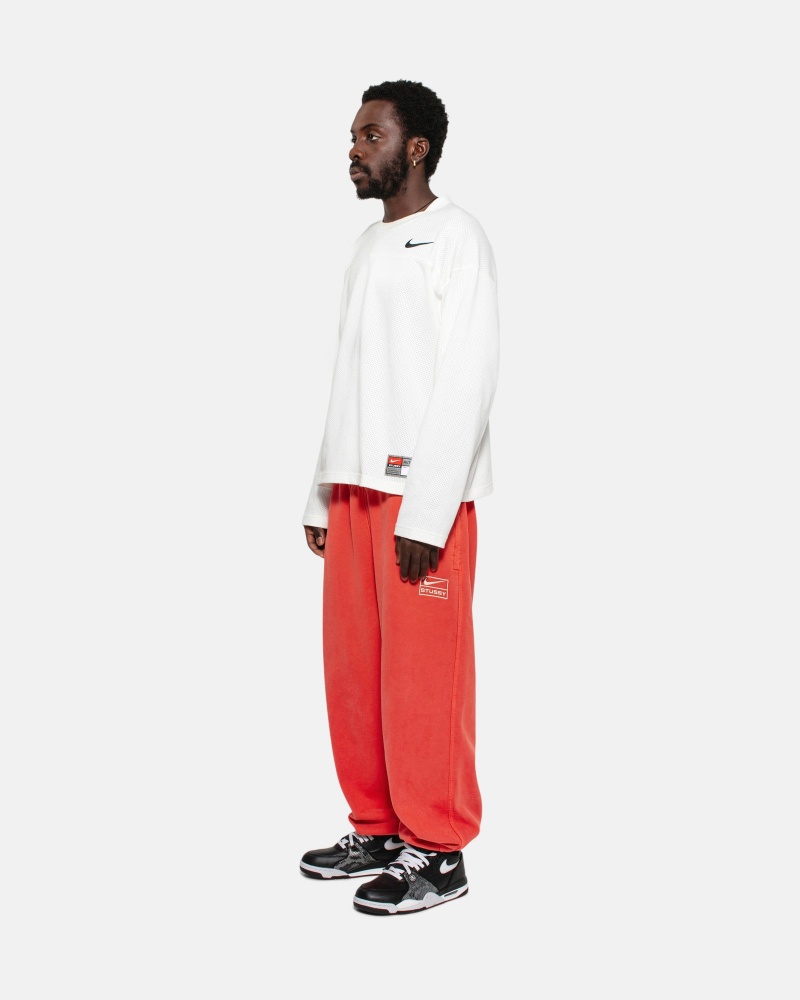 Habanero Red Stüssy & Nike Pigment Dyed Fleece Pant | DJZQ9-7682