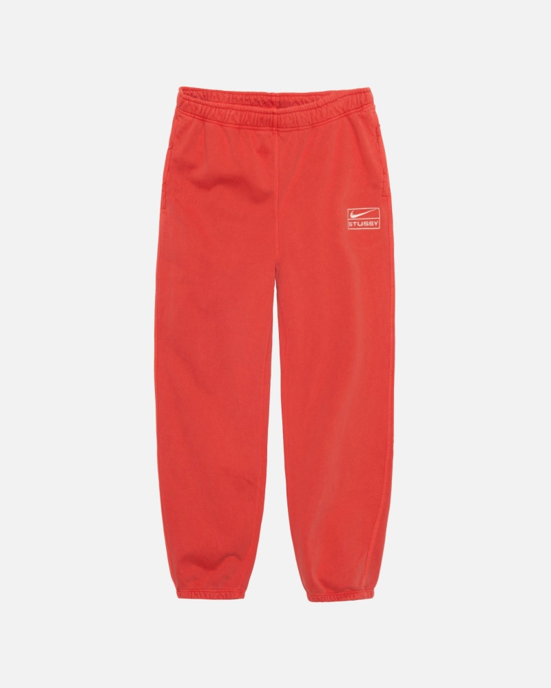 Habanero Red Stüssy & Nike Pigment Dyed Fleece Pant | DJZQ9-7682