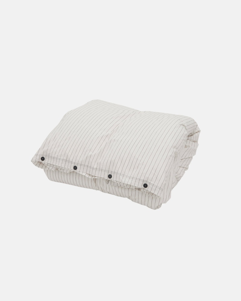 Hand Drawn Stripes Stüssy Tekla Percale Duvet Cover | HPCW5-6921