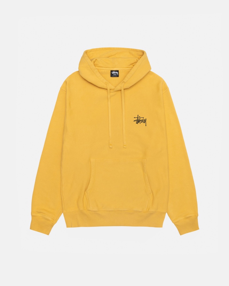 Honey Stüssy Basic Stussy Hoodie Pigment Dyed | HEAO1-4326