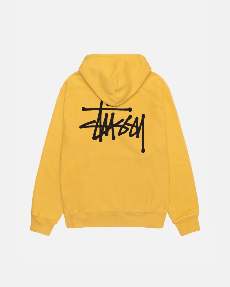 Honey Stüssy Basic Stussy Hoodie Pigment Dyed | HEAO1-4326