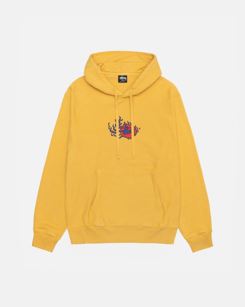 Honey Stüssy Mosaic Dragon Hoodie Pigment Dyed | XYCL9-7812