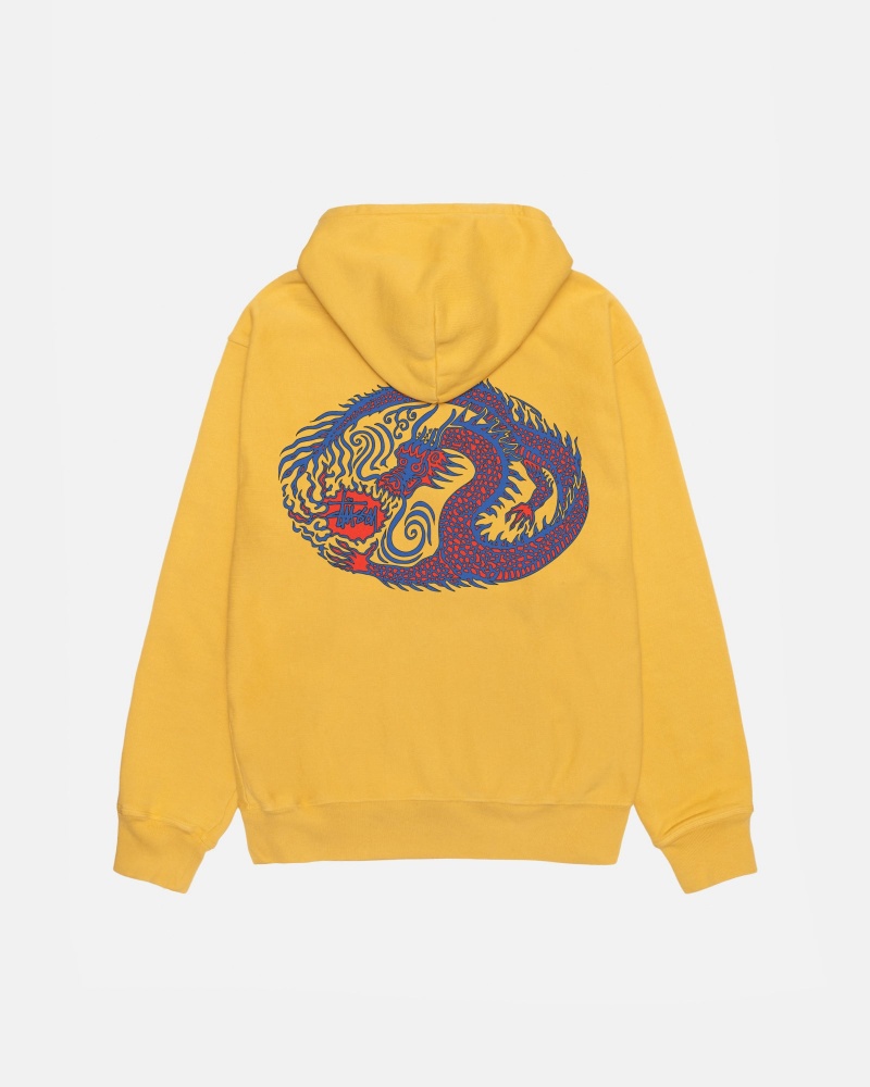 Honey Stüssy Mosaic Dragon Hoodie Pigment Dyed | XYCL9-7812