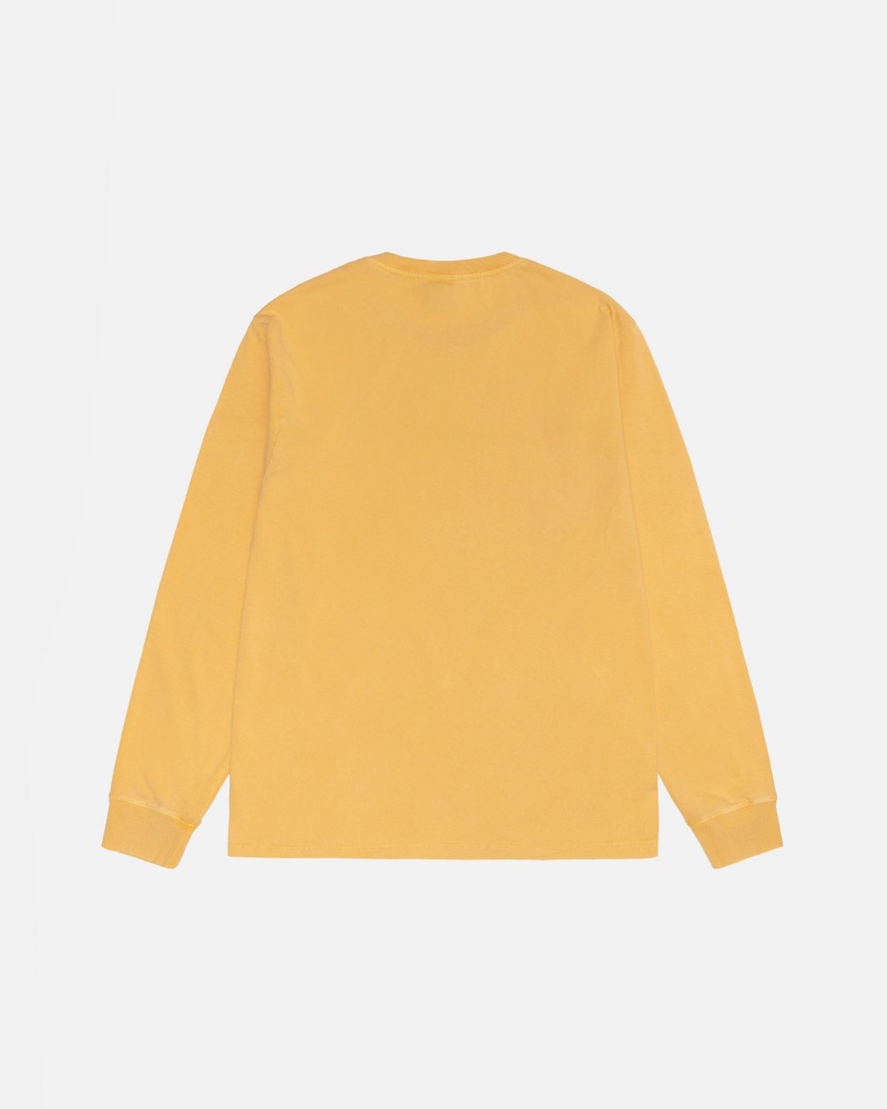 Honey Stüssy Small Stock LS Tee Pigment Dyed | AMIH-39470