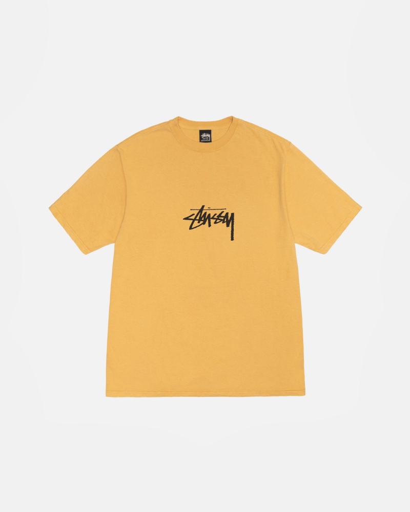 Honey Stüssy Small Stock Tee Pigment Dyed | QNJU-36921