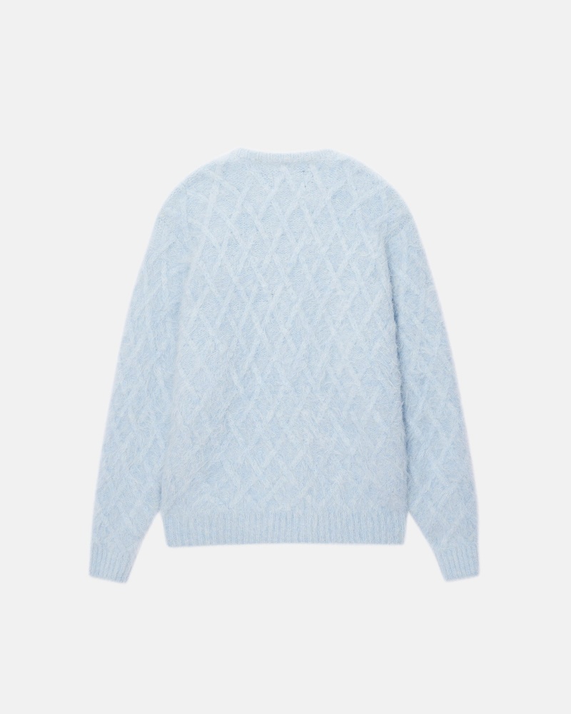 Ice Stüssy Fuzzy Lattice Crew Sweater | LUEO0-1427