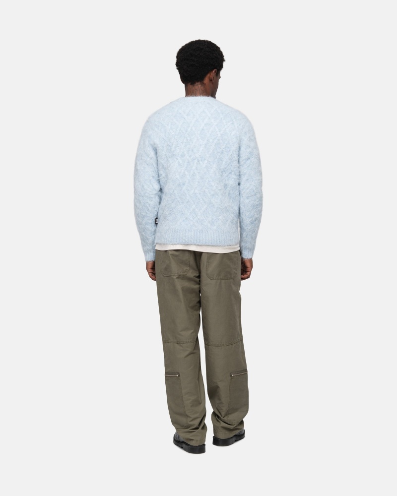 Ice Stüssy Fuzzy Lattice Crew Sweater | LUEO0-1427