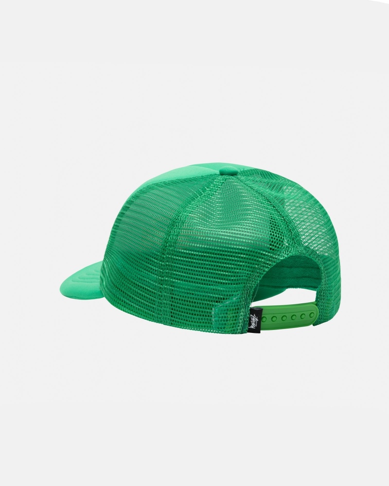 Kelly Green Stüssy Trucker Big Basic Snapback | RFQB2-4753