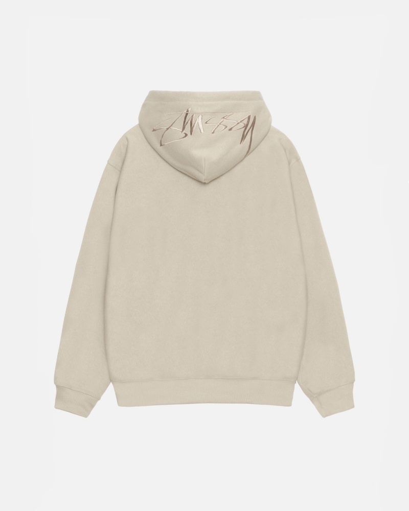 Khaki Stüssy Back Hood Applique Hood | TKHR-71624