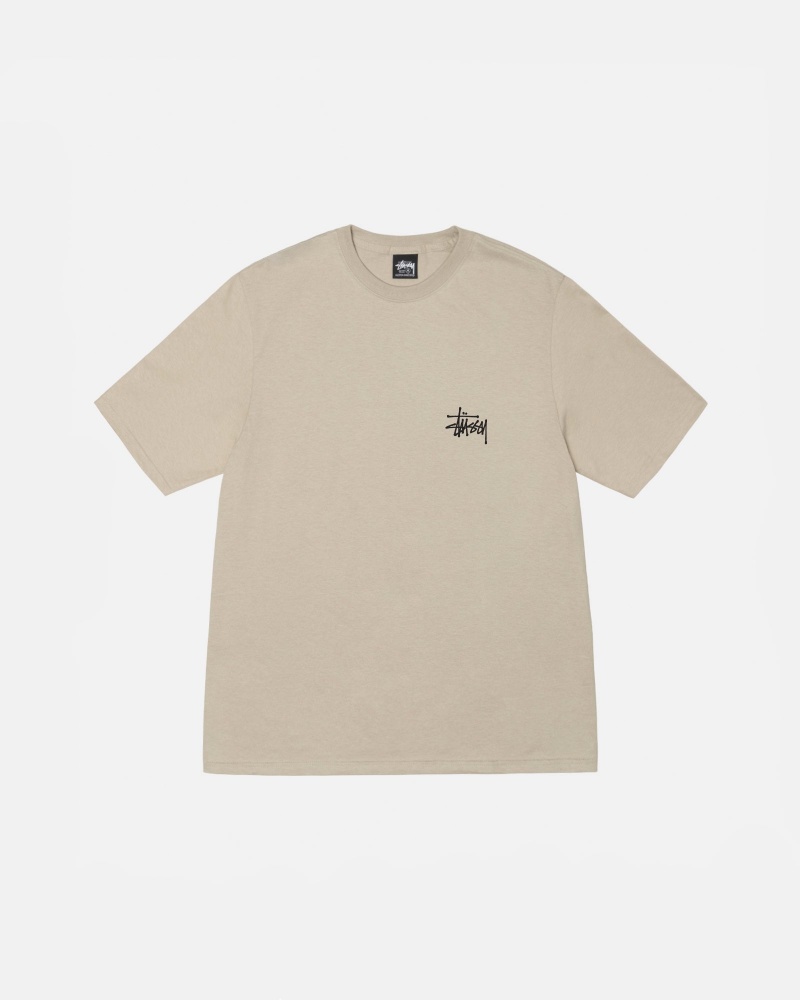 Khaki Stüssy Basic Stussy Tee | LSAX-15438