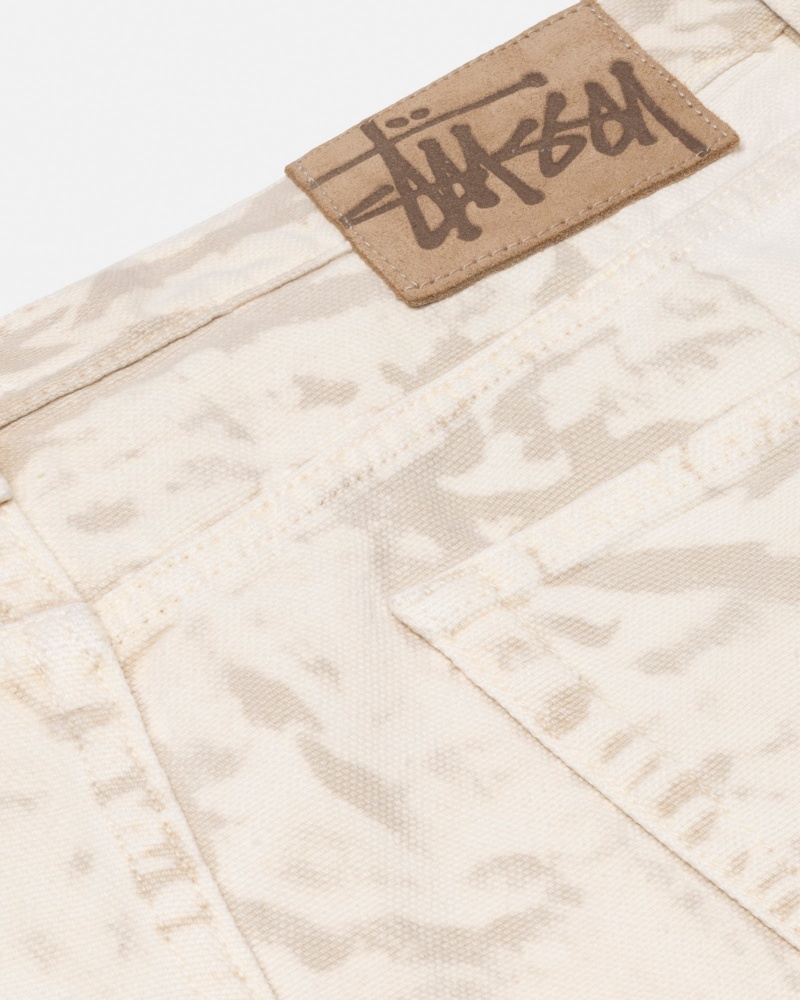 Khaki Stüssy Big Ol' Jean Distressed Canvas | NRXZ-23418