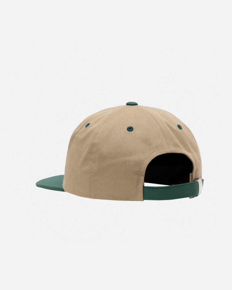 Khaki Stüssy Mid-Depth Basic Star Strapback | CNQS-65873