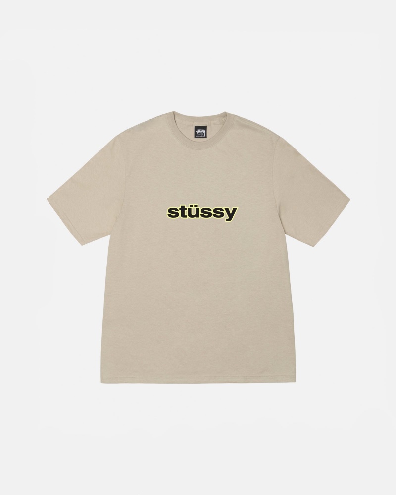 Khaki Stüssy SS-Link Tee | ZFWE-75046