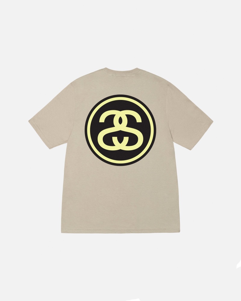 Khaki Stüssy SS-Link Tee | ZFWE-75046