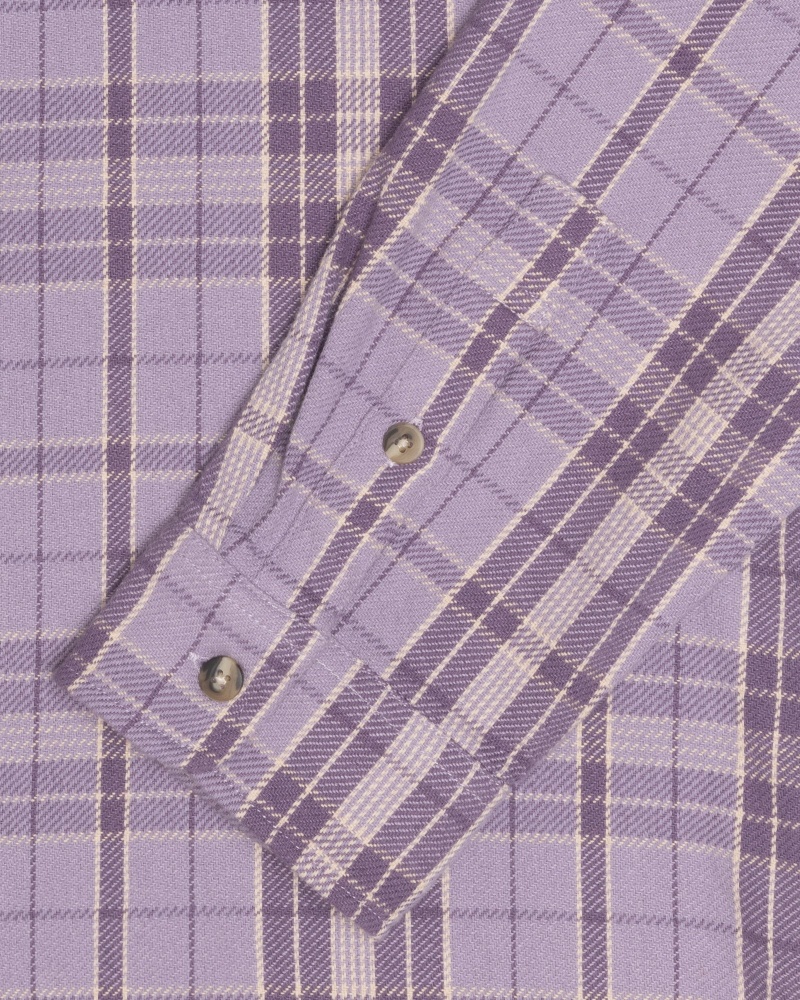 Lavender Stüssy Stones Plaid Shirt | RDHT7-5938