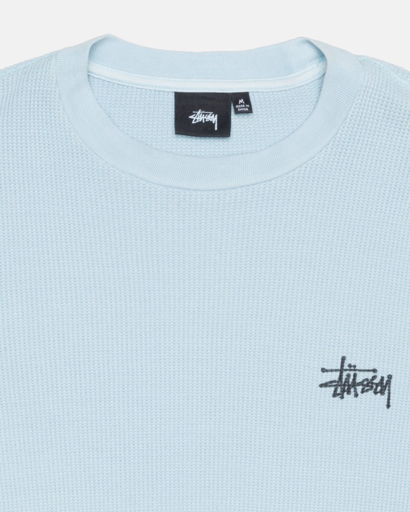 Light Blue Stüssy Basic Stock Ls Thermal | RCDQ2-8764