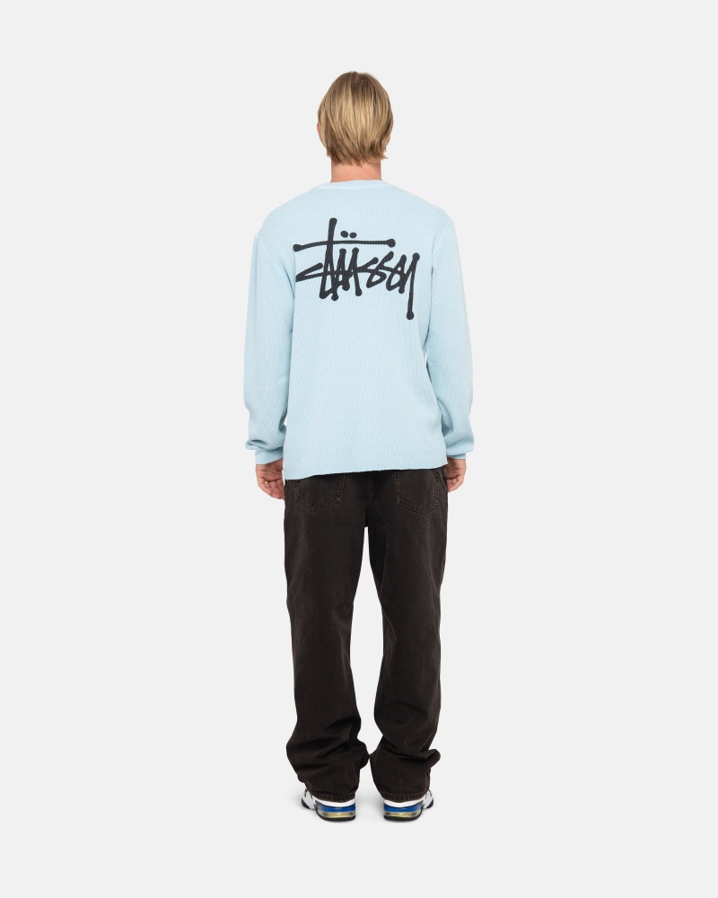 Light Blue Stüssy Basic Stock Ls Thermal | RCDQ2-8764