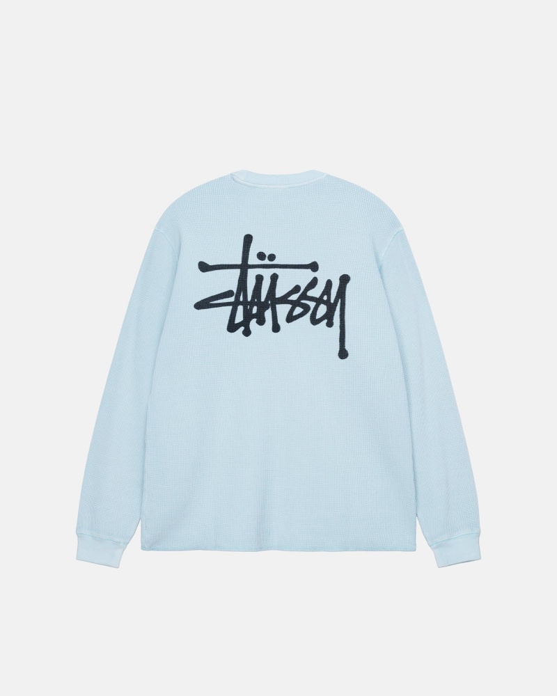 Light Blue Stüssy Basic Stock Ls Thermal | RCDQ2-8764